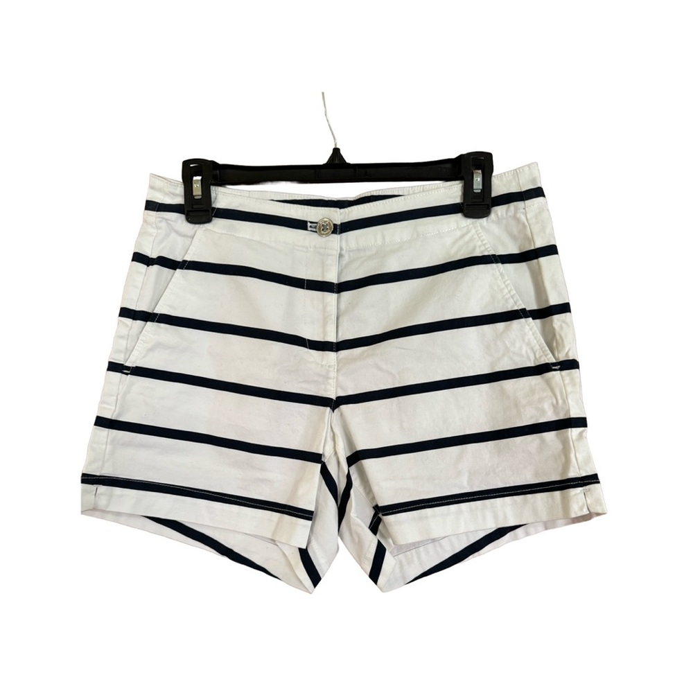 Nautica White and Black Striped Women's Shorts